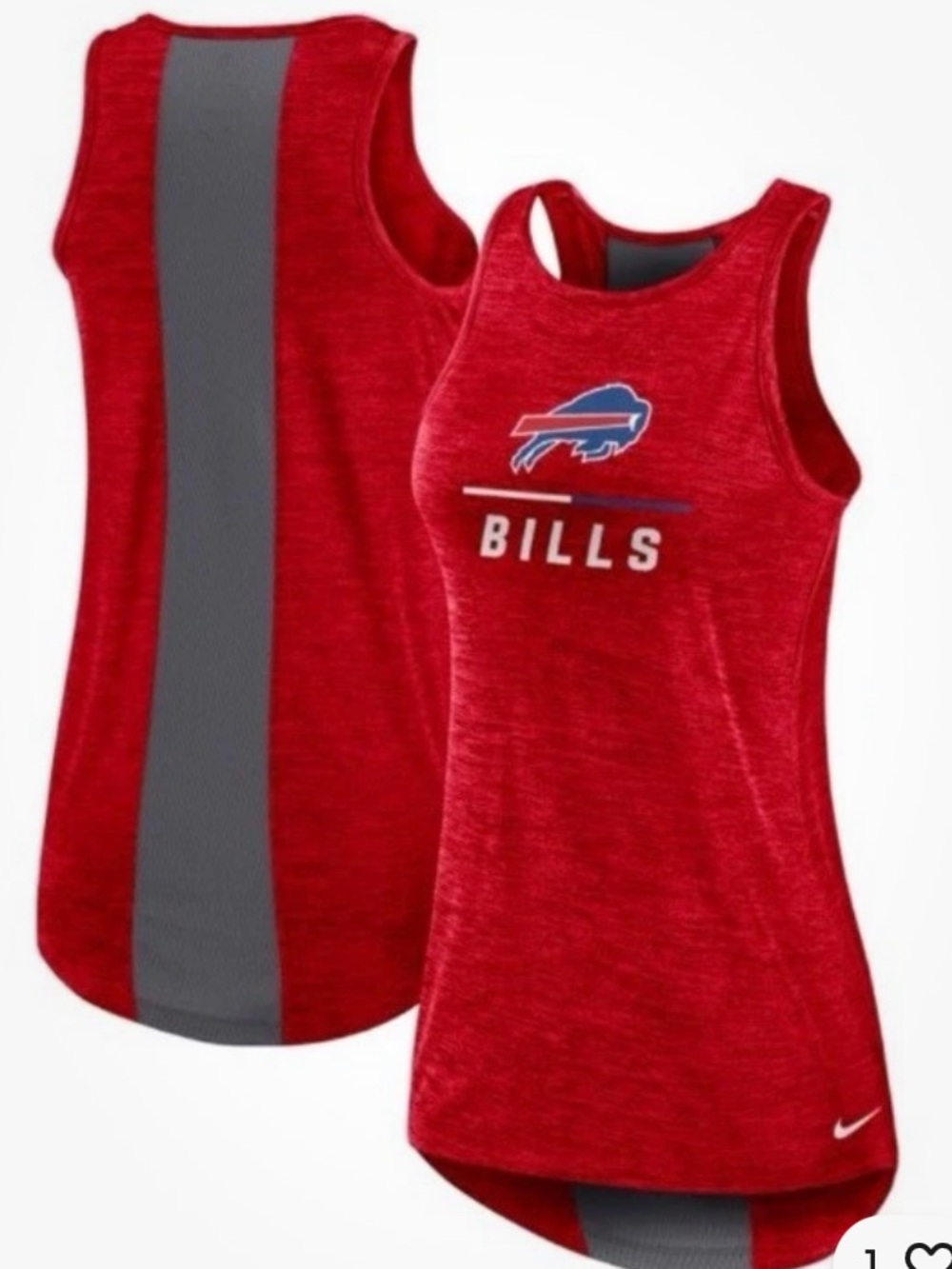 Buffalo Bills Red Sleeveless Team Tank Nike Dri-Fit EUC
